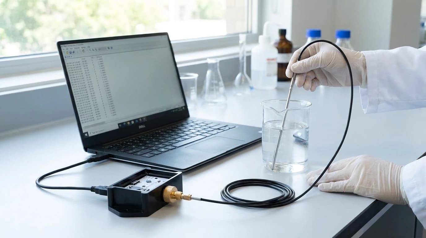 Laboratorijski termometer PT-1000 z USB