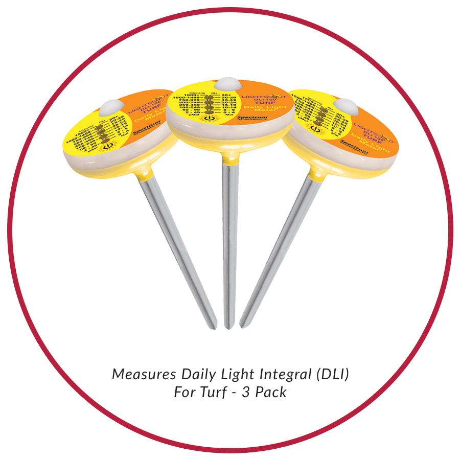 LightScout DLI100 merilniki dnevnega svetlobnega integrala za trato, 3 kosi