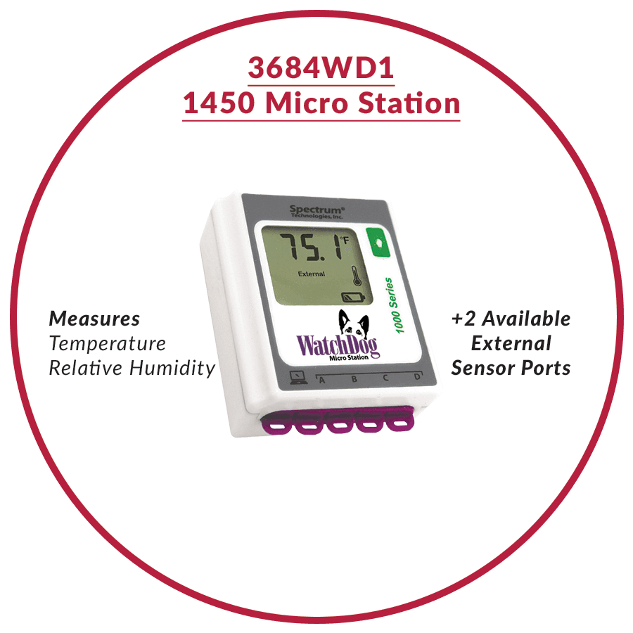 WatchDog 1450 mikropostaja za temperaturo in vlago z dvema priključkoma