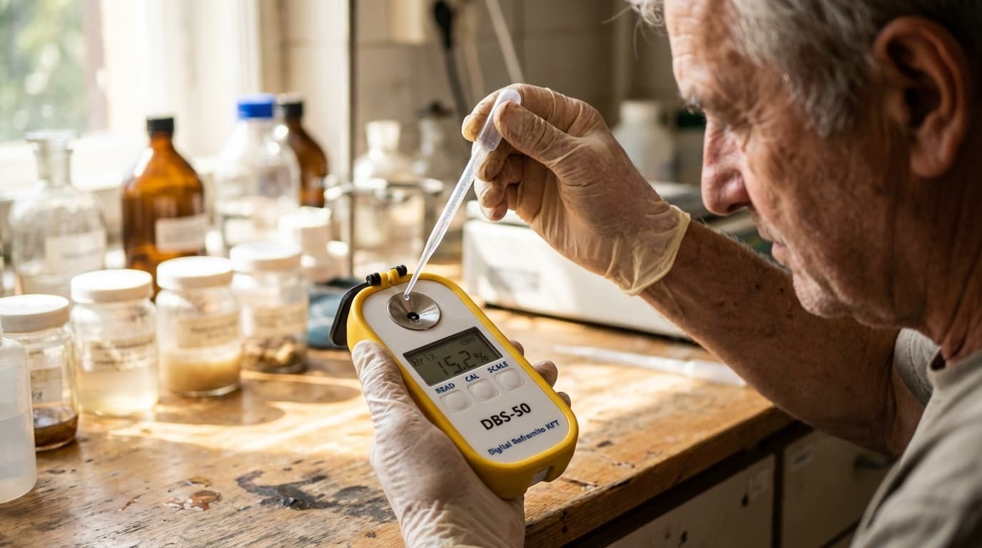 Digitalni refraktometer DBS-50 za Brix, slanost, SG in RI