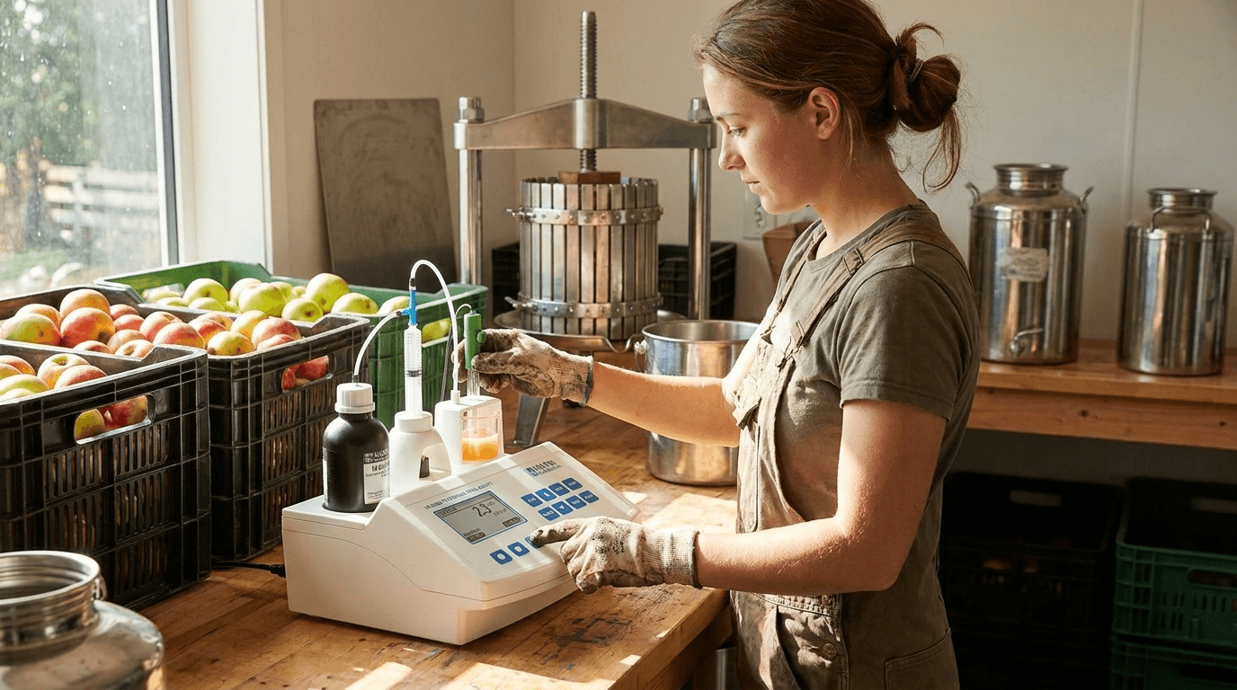 Minititrator HI84532 za kisline v sadnem soku